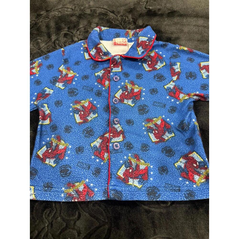 VINTAGE Y2K MARVEL SPIDER MAN PAJAMA SHIRT SZ 3T